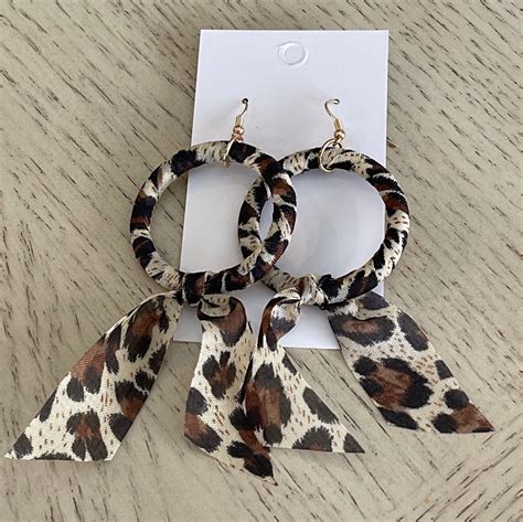 leopard print hoop earrings|leopard print hoop earrings etsy.